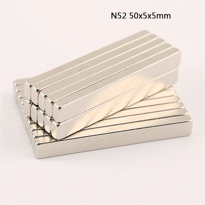 Neodymium Magnets Magnetic Blocks 10-100pcs N52 50x5x5mm Neodymium Magnet 50mm x 5mm x 5mm NdFeB Block Super Powerful Strong Permanent