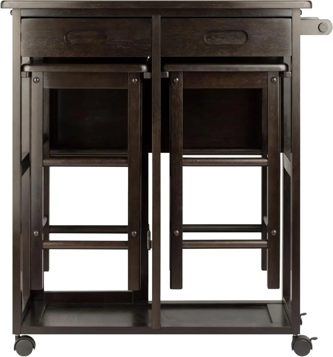 Suzanne 3-PC Set Space Saver Kitchen, Coffee Finish, 29.61x29.13x32.76 5