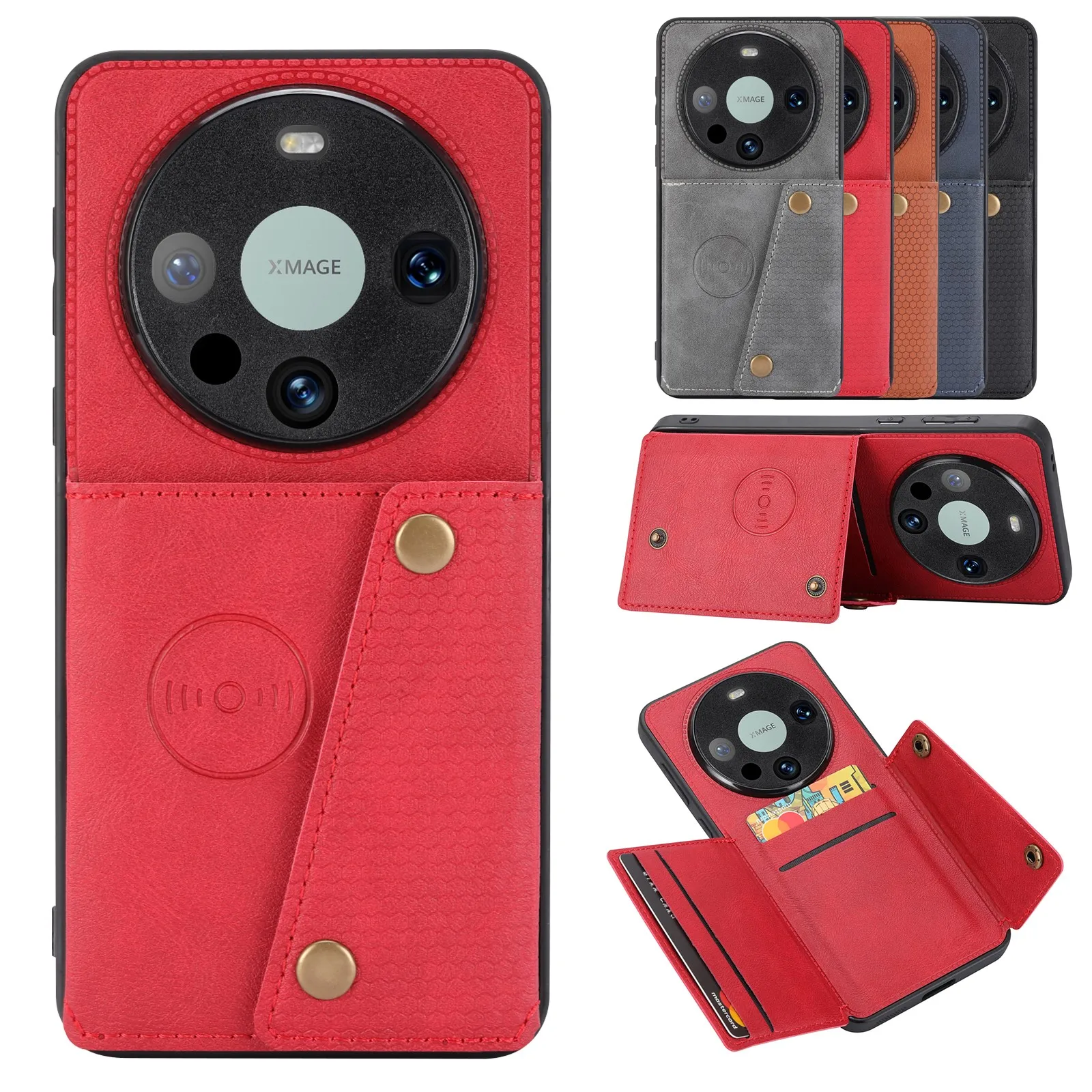 Premium Magnetic Flip Leather Wallet Phone Case with Card Holder Slot Cover