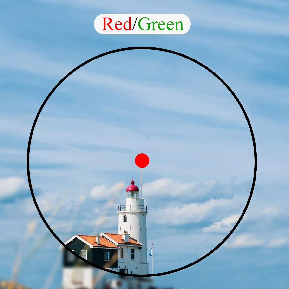 1x32 Green/red True Fiber Optic Sight Tactical Reflex Collimator Rifle Accessories for 20mm Rail Mount