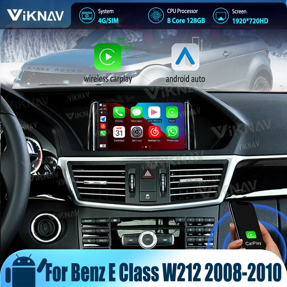 

Upgrade Car Radio 8 Core For Benz E Class W212 2008-2010 Wireless CarPlay Stereo Head Unit GPS Navi Multimedia Player Screen