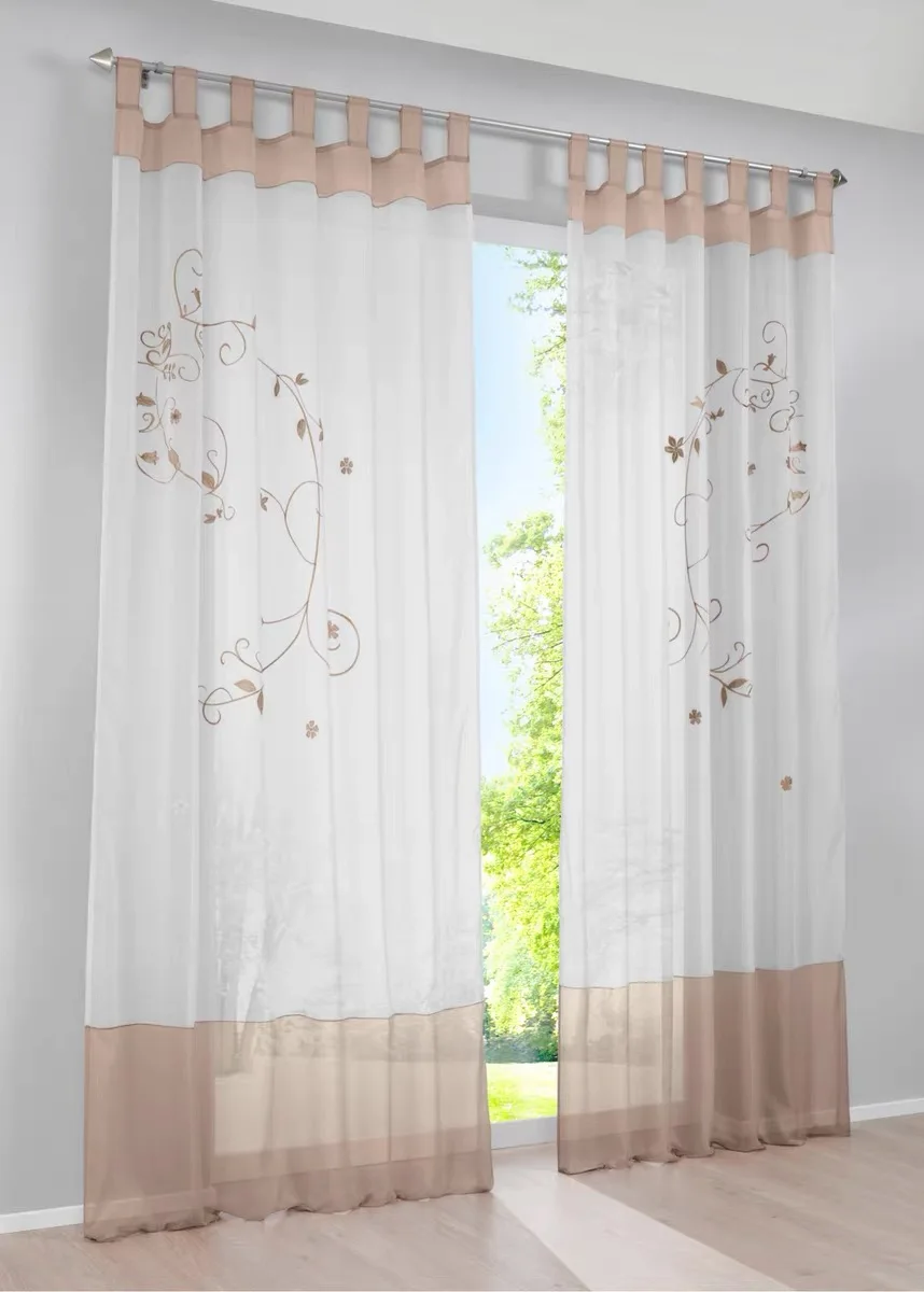 

White Pastoral Lace Flower Embroidery Curtain Sheer Tulle Bedroom Curtains For Living Room Kitchen Balcony Window Voile Drapes