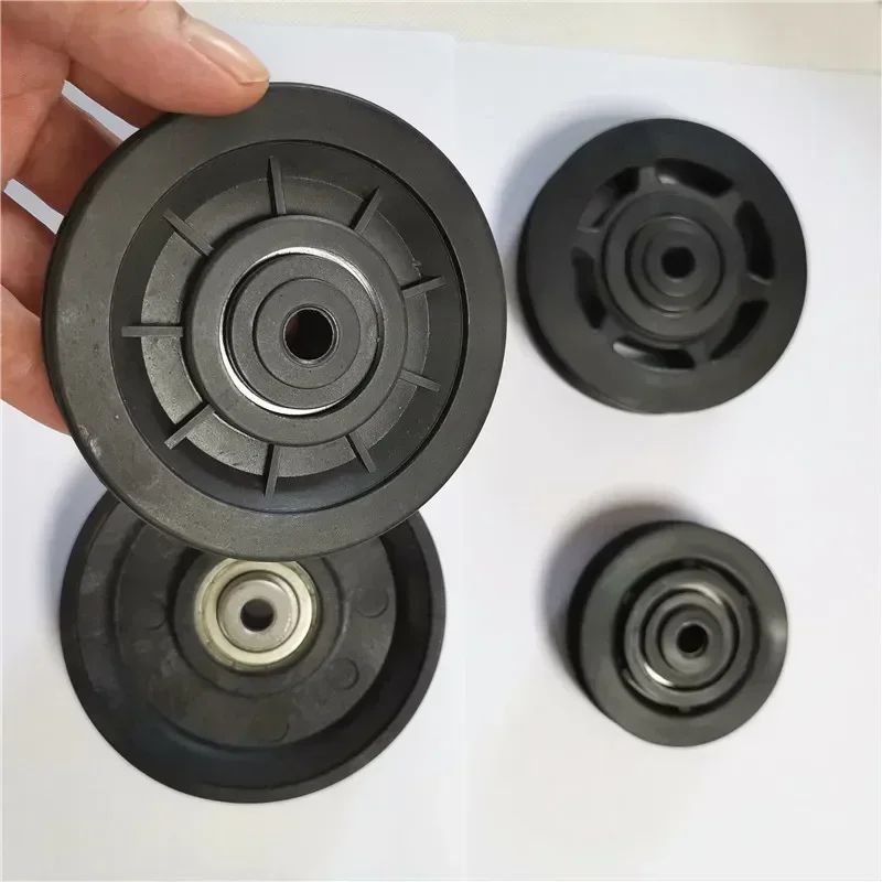 Fitness Equipment Accessories Cable Rope General Nylon Plastic Pulley U Groove  Wheel Roller Diameter 93,95,114mm 3