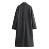 PB&ZA  2023 Autumn/Winter New Women's Wear New Fashion Casual Versatile Soft Loose Long Coat Coat 5