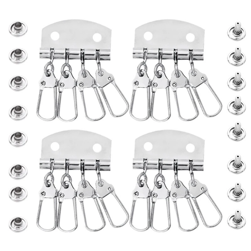 Greabuy 5 Stks Sleutelhouders Met 4/6 Snapped Haken Key Rij
