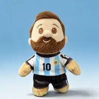 دمية قماشية محشوة للأسطورة ليونيل ميسي منتخب الأرجنتين بطول 15 سم | Lionel Messi Argentina Football Star Plush Doll with Hanging Pendant 15cm