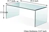 Glass Coffee Table, Modern Tempered Clear Coffee Tables Decor for Living Room, Easy to Clean and Safe Rounded Edges 2