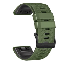 Versatile Silicone QuickFit Watchband, 22 - 26mm, Universal Fit - QuickFit 26mm (Army green black)