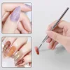 7-pin Nail Liner Nail Art Tools, Stripe Lines Nail Art Pens Bendable Pins Ultra-thin Line Nail Brush Spider Gel Nail Art Line 5
