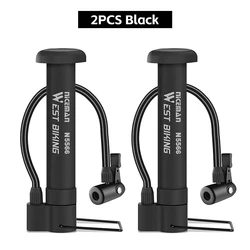 High - Pressure Manual Bike Pump with Schrader Valve - Ideal for Tires and Inflatables (2PCS)