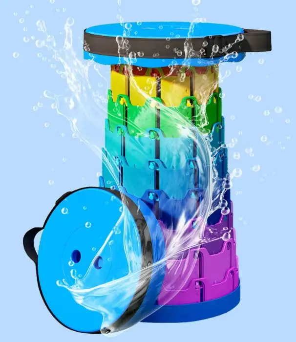 Mazar Round Stool Convenient Retractable Stool Convenient Storage Small Size Magical Fishing for Riding in Car