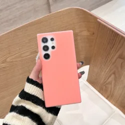 Luxurious Candy Color Matte Jelly Silicone Phone Case with Camera Lens Protection - Samsung Galaxy S23 (Rose Pink)