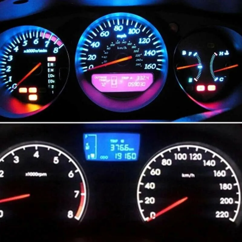 

High Quality Hot Sale New LED Light Car LED Lamps Dashboard DustProof Panel T5 3014 SMD Warning Instrument 12V
