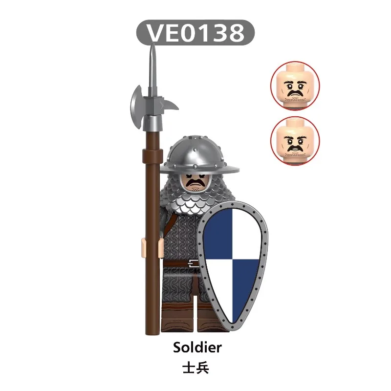 V1006 중고 시리즈 군인 민병대 전사 석궁수 조립식 블록 피규어 장난감