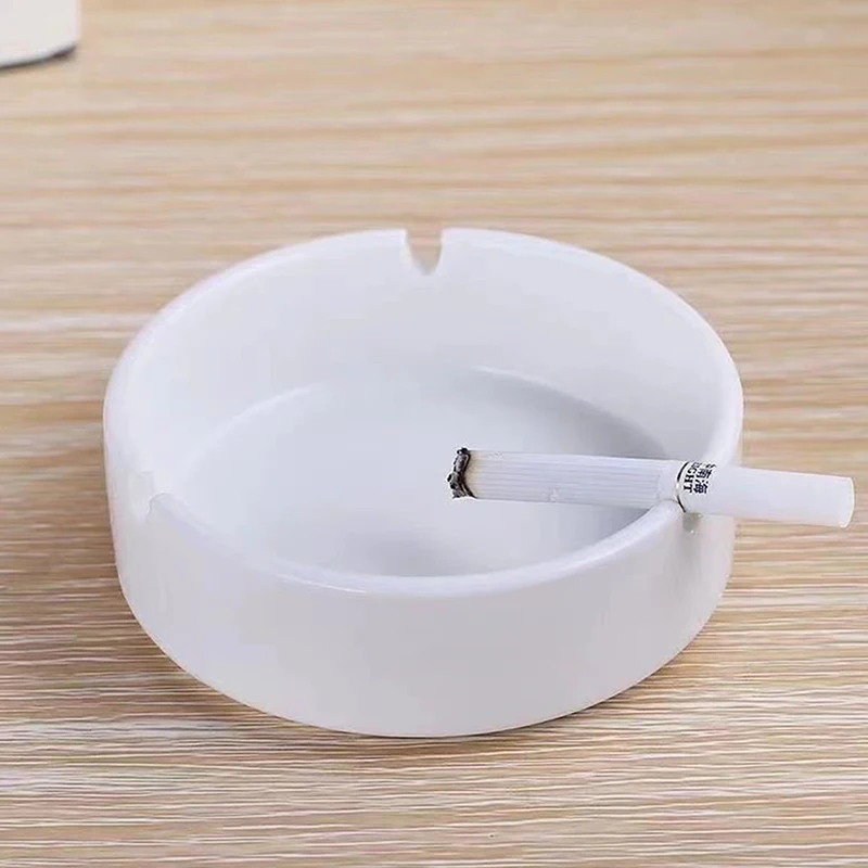 Ceramic Ashtray for Cigarette Home Office Portable Round