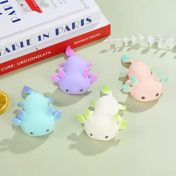 Cute Axolotl Squeeze Toys Relax Antistress Squishy Toys Stress Relief Cartoon Fish Slow Rebound Stretch Toys For Adult Kids