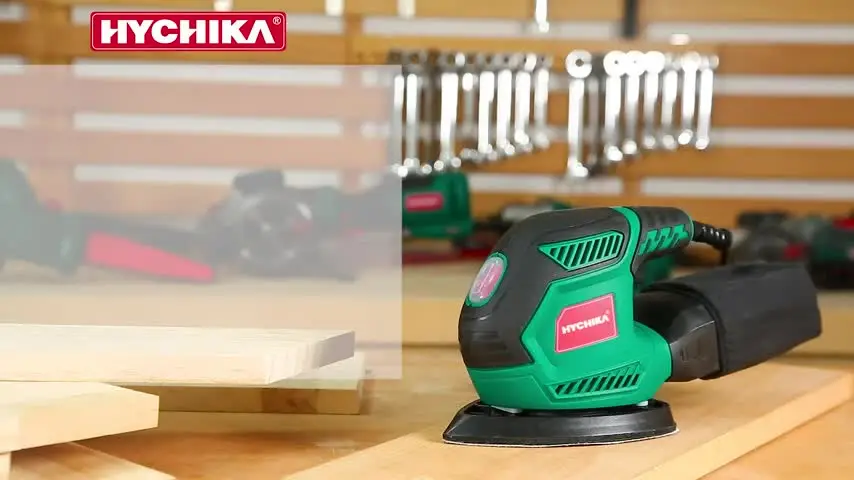 Levigatrice Legno HYCHIKA 140W - 13000 OPM, Con Carta Vetrata 12 Pezzi, Per Legno E Metallo - Foto 4