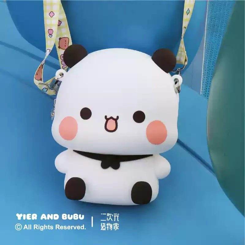 Kawaii Cartoon Bubu And Dudu Silicone Crossbody Bag For Girls