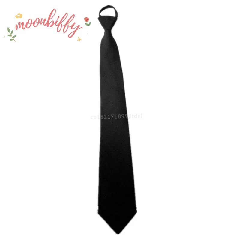 5cm Pre-tied Neck Tie Mens Skinny Zipper Ties Red Black Blue Solid Color Slim Narrow Bridegroom Party Dress Necktie Student Girl Neck Tie