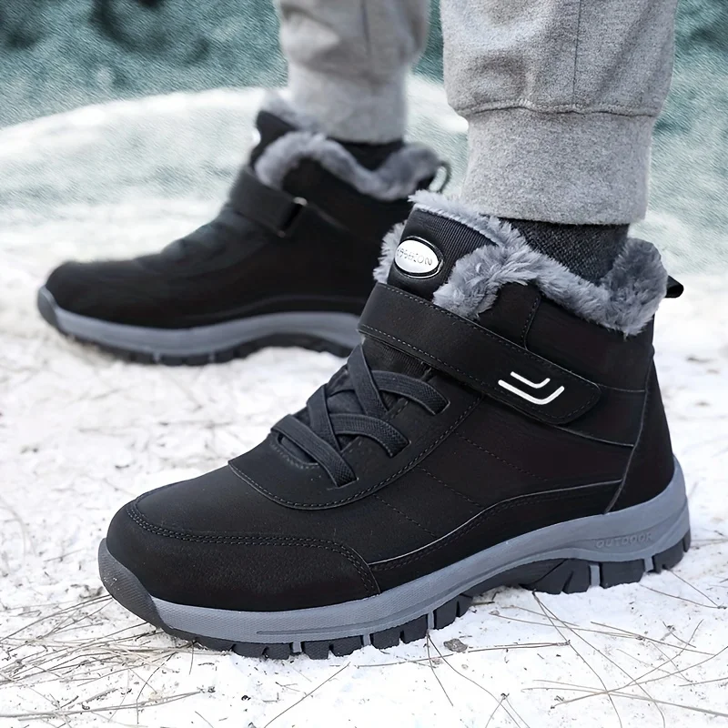 

Stay Warm and Stylish with Women Black Waterproof Non-slip Outdoor Sneakers Perfect for Winter