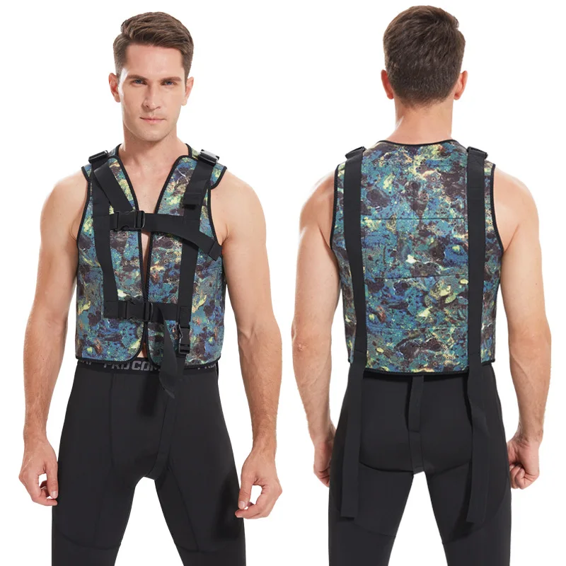 3mm Free Diving Counterweight Vest Fishing and Hunting Vest Diving Jacket Fishing Strap Load-bearing Belt
