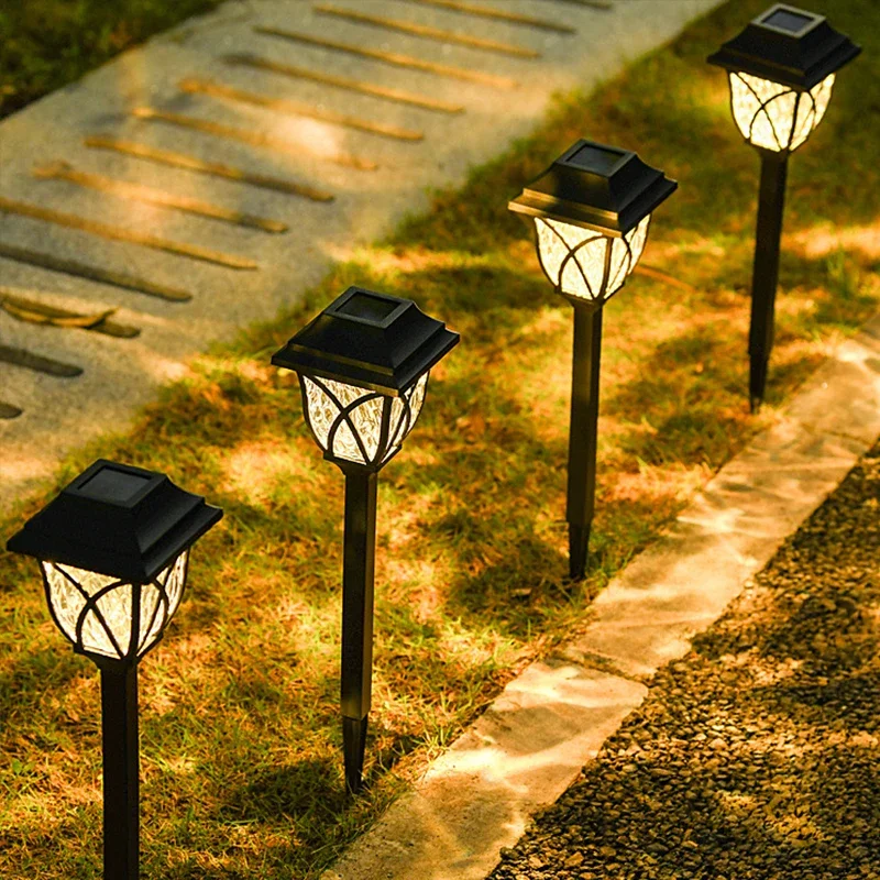 1-8 Pack Solar Yard Lights Bright Lawn Lights Outdoor Waterproof Led Solar Pathway Landscape Path