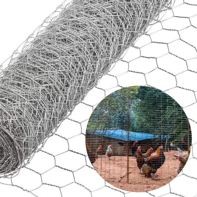 0.35x4m Garden Chicken Wire Galvanized Netting DIY Craft Hexagonal