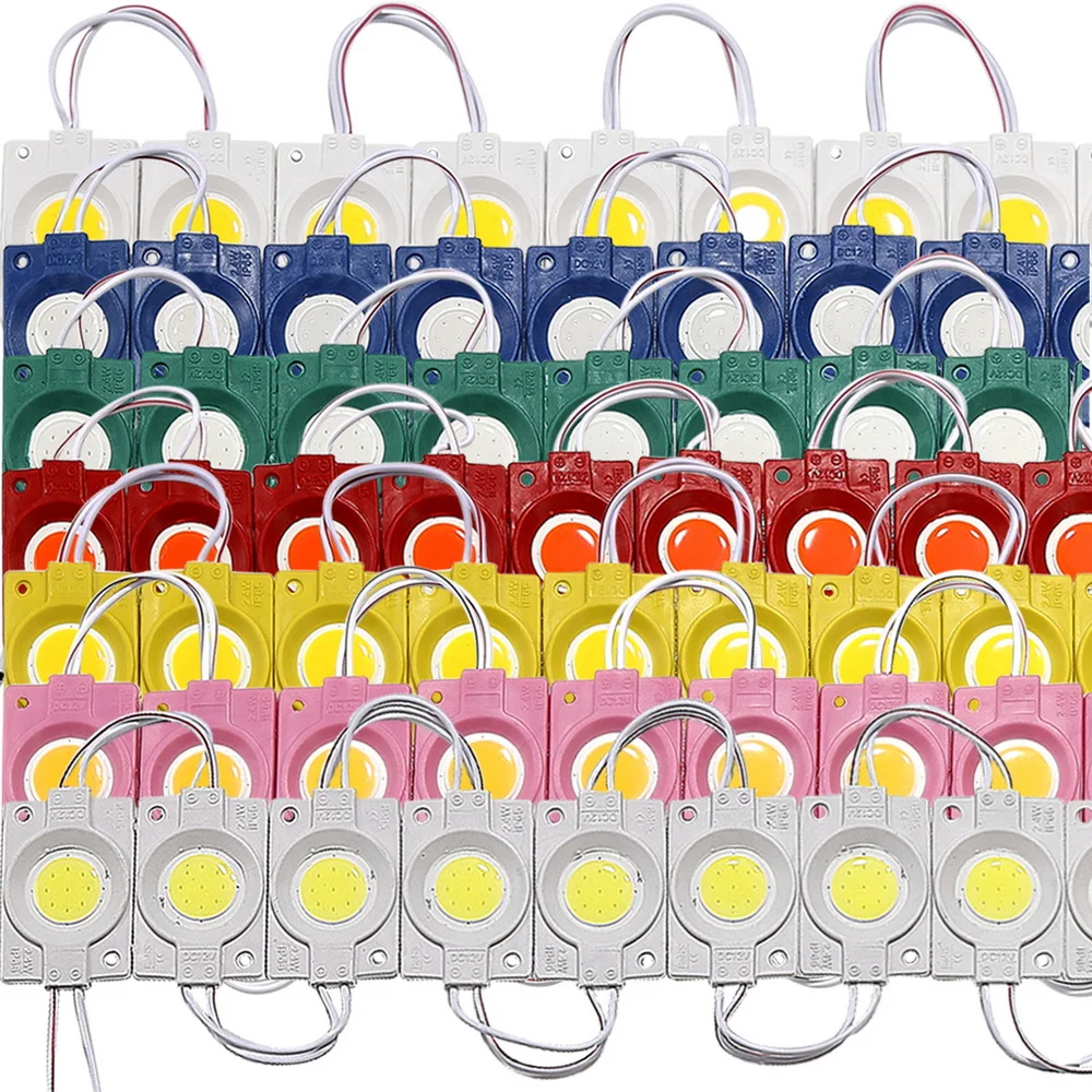 Led Module 10pcs/lot 12V COB Light Advertisement Design Sign Backlight Shop Banner Waterproof IP65 White Red Green Blue Yellow