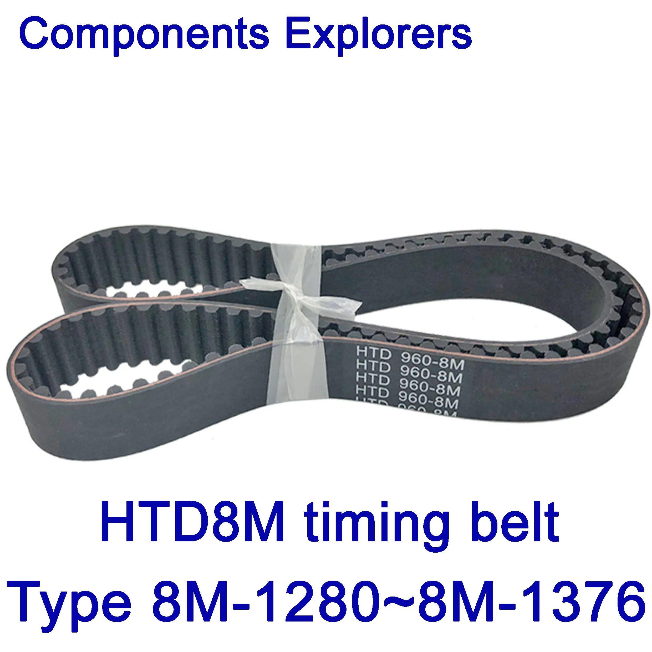 

HTD8M Closed Loop Rubber Belts synchronous belt width 10/15/20/25mm HTD 8M-1280/1288/1296/1304/1312/1320/1328/1344/1360/1376