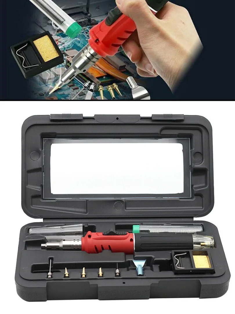 

Cordless Ignition Butane Gas Soldering Iron Kit Welding Torch Internal Heating Welding Equipment