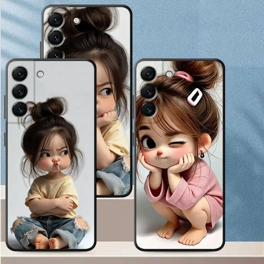 Cartoon Girl Phone Case – Stylish Protective Cover