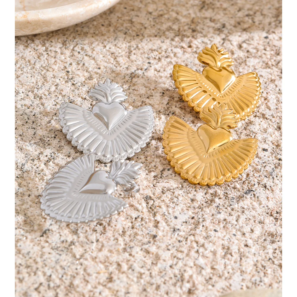 Yhpup Earrings 18K Golden PVD Plated