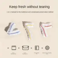 Plastic Disposable Food Cover Colorful Elastic Wrap Food Covers Fresh-keeping Lid Plate Kitchen Nylon Packaging Bags Storage Bag 2