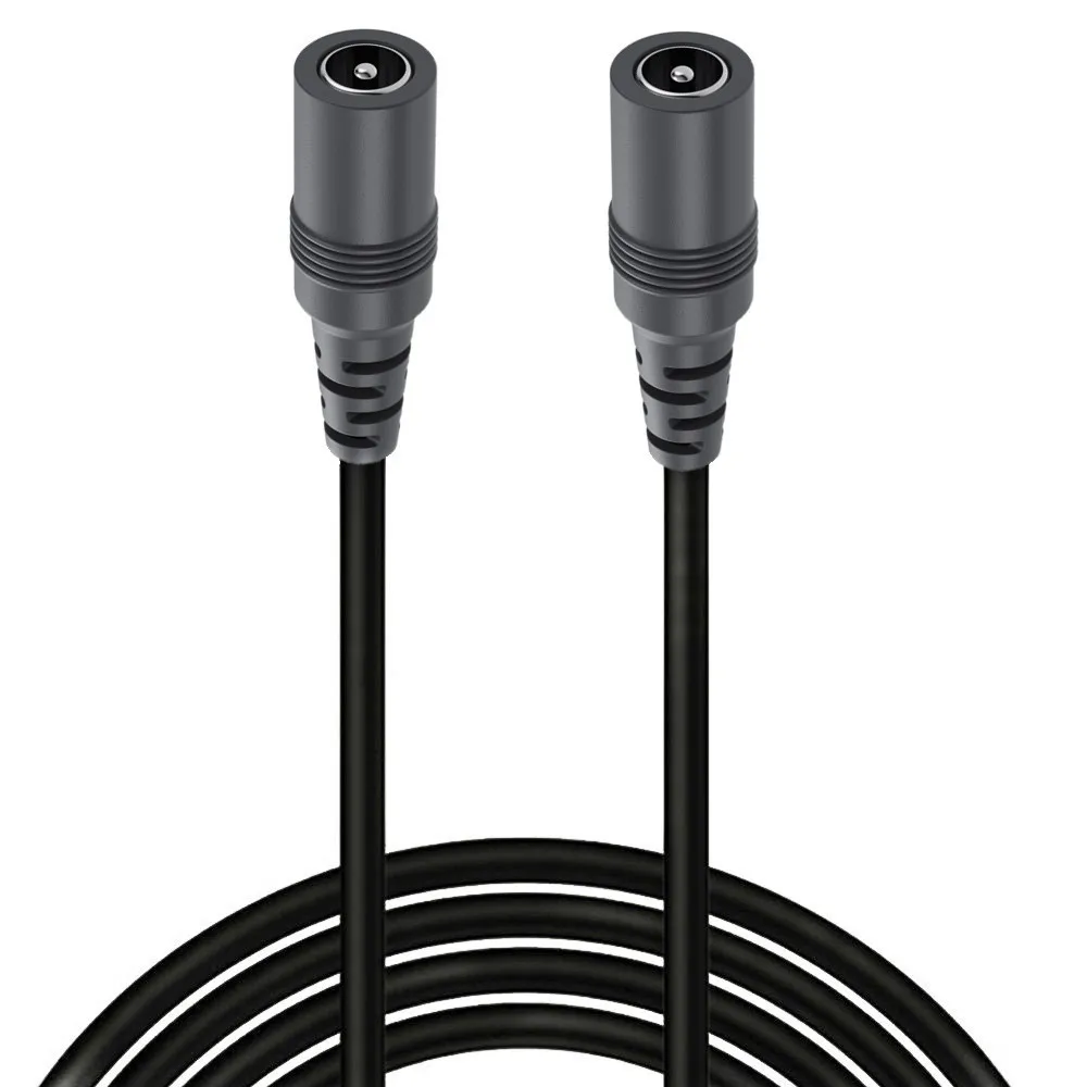 22awg Dc5521 Power Extension Cable Led Light Security Monitoring Camera Dc5.5x2.1mm Male And Female Power Cord Female To