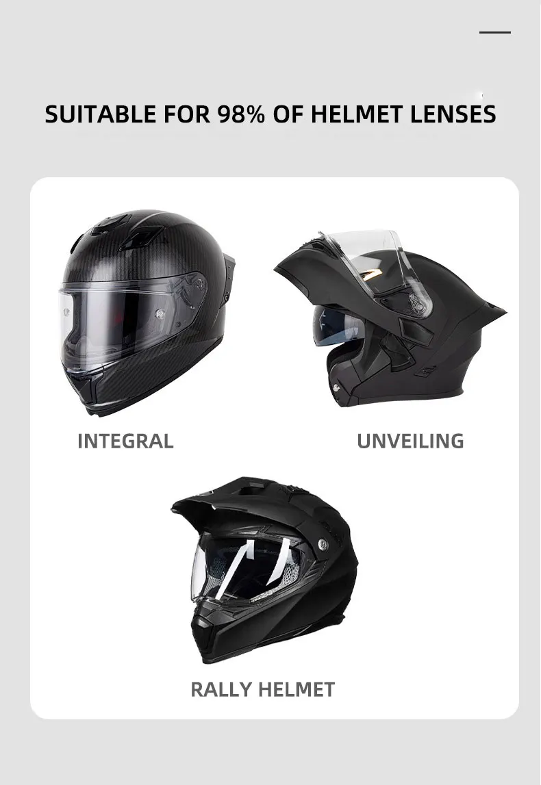 Universal Motorrad Helm Klar Anti-Fog-Film Regendicht Langlebig Nano Beschichtung Patch Film für Helm Objektiv Moto Helm Zubehör – Detail 8