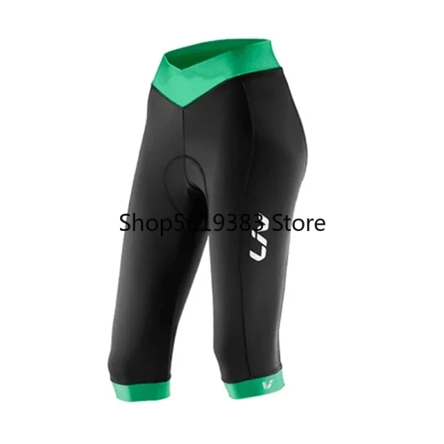 Cycling Pants LIV Cycling 3/4 Pants Womens Spring/Autumn Team Trousers MTB Road Bicycle Pink Gel Pad Quick Dry