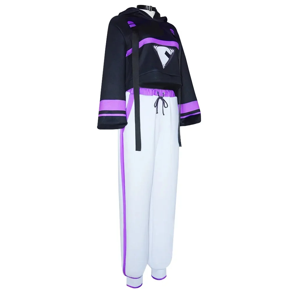 VTuber: Hololive Nekomata Okayu | Purple Hoodie Cosplay Costume 24 Hololive Nekomata Okayu Hoodie Cosplay Costume for Women (Unofficial)