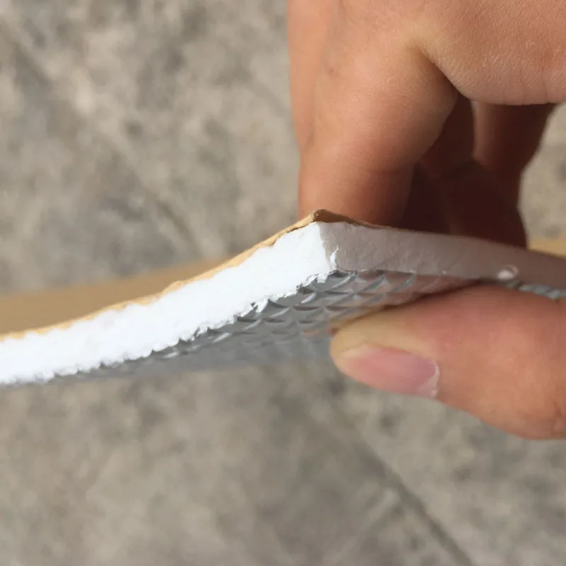 50*50cm Aluminum Foil Cotton Car Thermal Insulation Film Truck Thermal Insulation Muffler Pad Fire Protection Foam Auto Part sound proof mat sound insulation mat soundproofing cotton sound deadener mat sound insulation cotton soundproofing foam soundproofing board