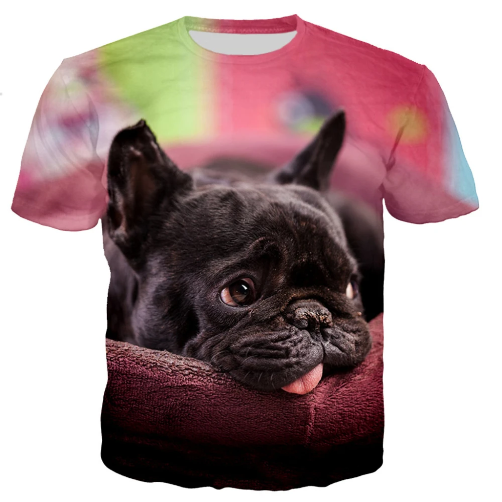 

French Bulldog 3D Print T-shirt Men Women Harajuku Style Casual Clothes Streetwear Tops