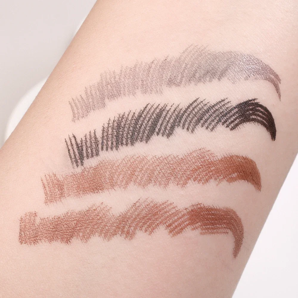 Double-headed 4 Forks Liquid Eyebrow Pencil Eyeliner Natural Black Brown No Smudging Brow Pen Long Lasting Eyes Makeup Cosmetics 6