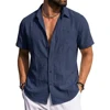 119113-384bec.jpg Short Sleeve Linen Shirts Premium Button-Down Beach Wedding Breathable