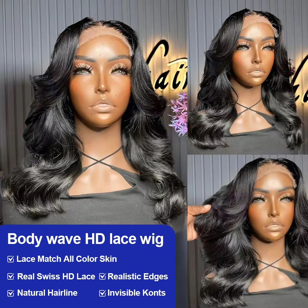 Loose Deep Wave Short Bob Wig 13x4 Body Wave Glueless Wig 100 Human Hair Brazilian 13x6 Hd Lace Frontal Wig For Women Preplucked 4