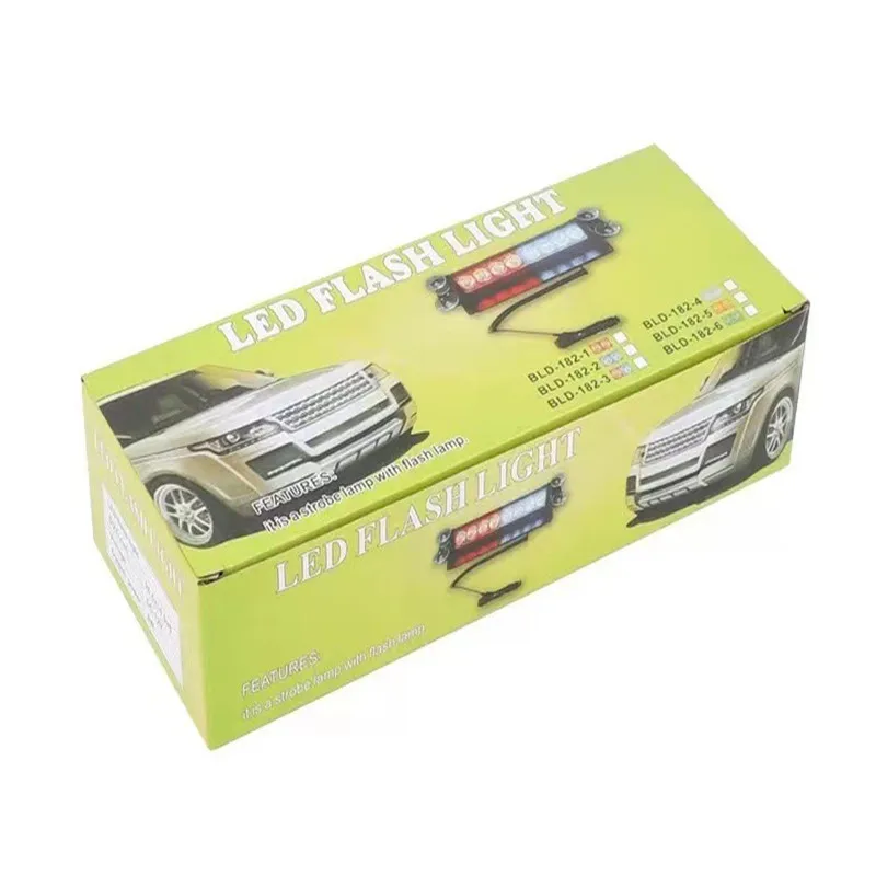 LED Car Strobe Light Red Blue Police Warning Light