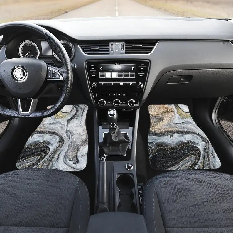 

Gold Brown Marble Print Abstract Car Floor Mats, Car Floor Mats Set, Floor Mats for Car, Bohemian, Boho Chic