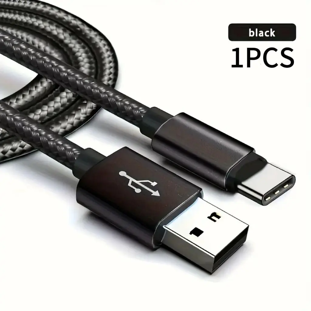 Fast Charging USB to Type C Braided Cable - 1/3 Pack