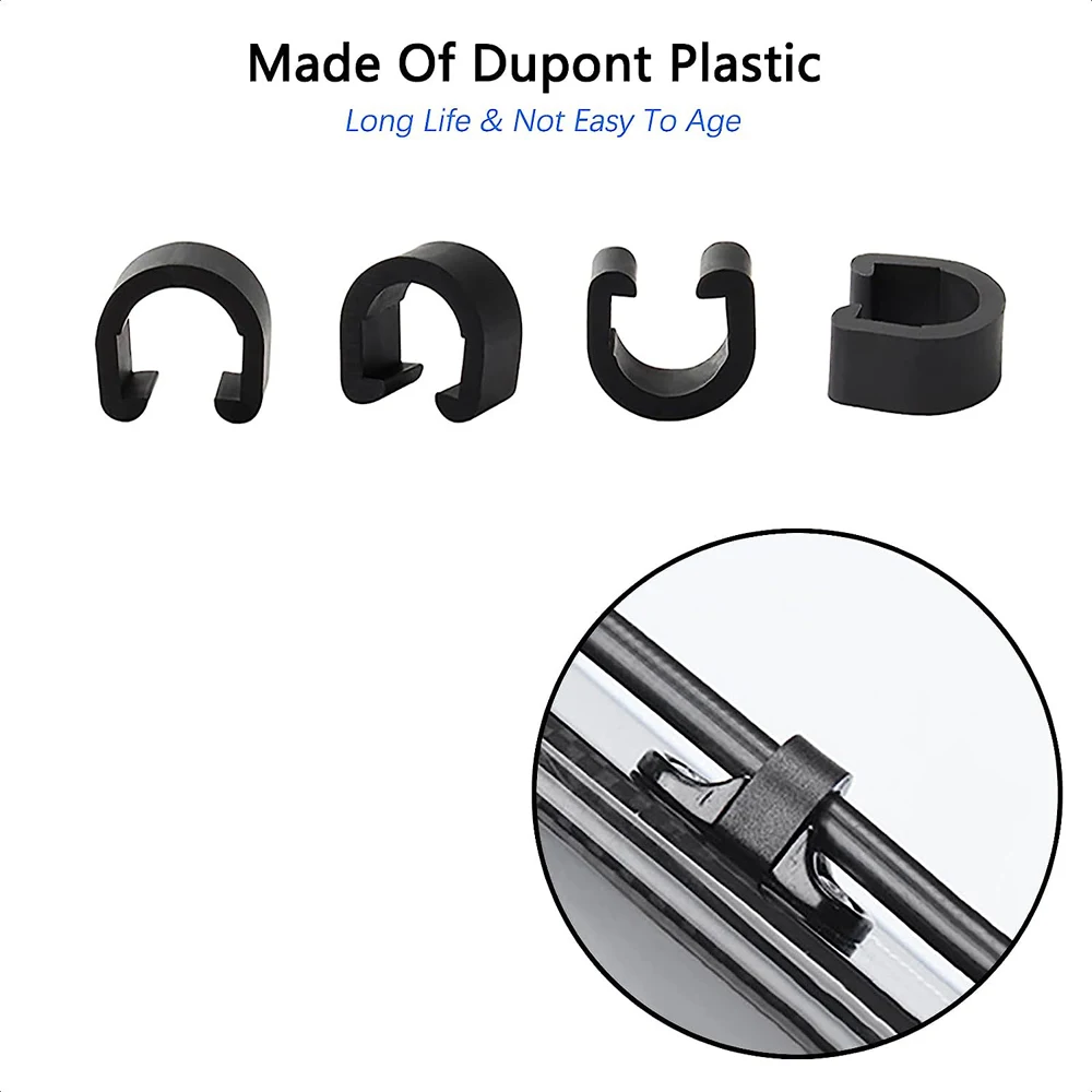 Description Picture 3 of itemBike C Clips Housing Guide C Type Clips for Brake Derailleur Shift Cables  Hose Buckles  Clamps for MTB Road Bicycle