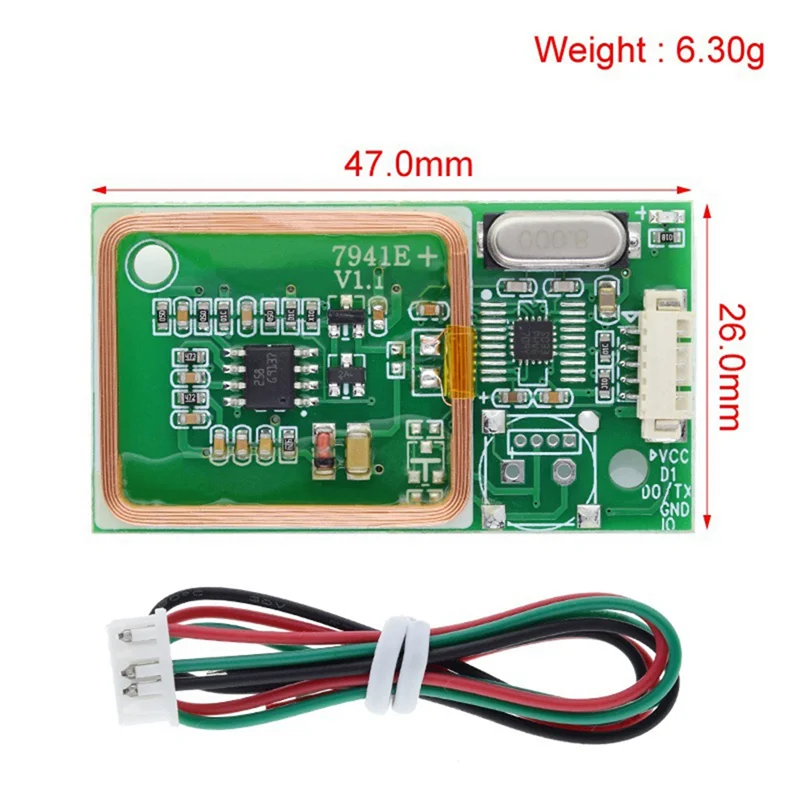 【BRILLIANT】RFID UART 리더 3핀 125Khz EM4100 8CM DC 5V 무선 모듈 카드 리더 IC 카드 PCB 안테나 센서 K