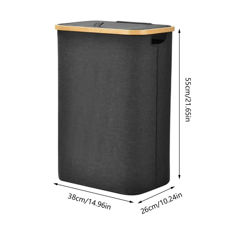Laundry Hamper With Lid Dirty Clothes Basket For Laundry 55L Large Laundry Hamper With Handle And Lid Foldable Clothes Basket 6