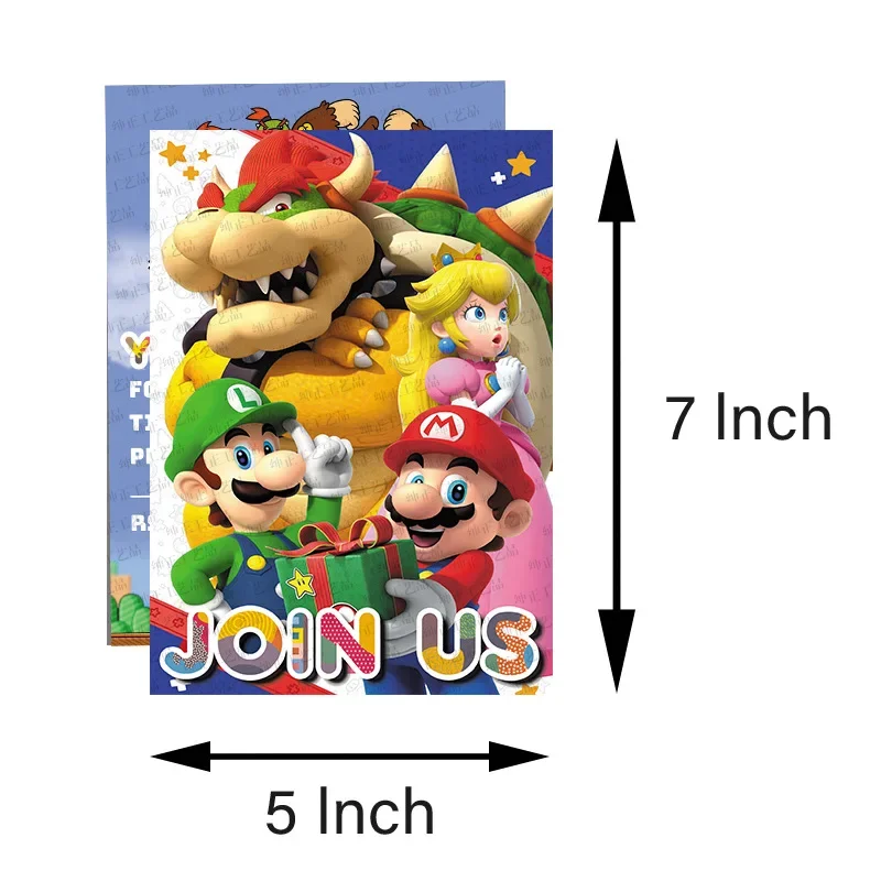 16 Stück Super Mario Bros Vintage Kraft papier Umschläge für Brief Papier Party Einladung karte Tasche Brief block Abdeckung Büromaterial