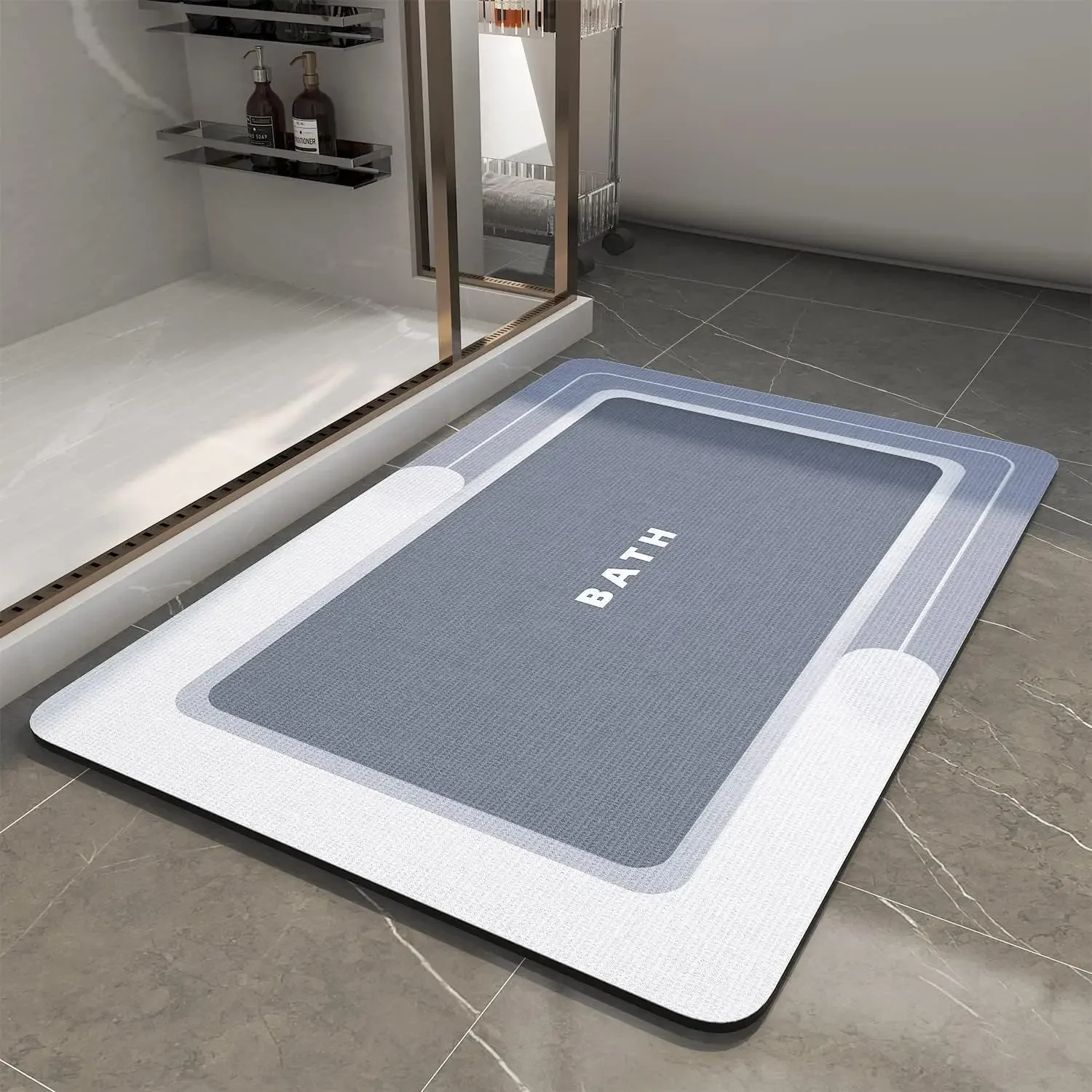 Bathroom Absorbent Floor Mat Carpet Shower Anti-Slip Bathroom Rug Kitchen Entrance Soft Door Bathtub Bath Mat Home Decor